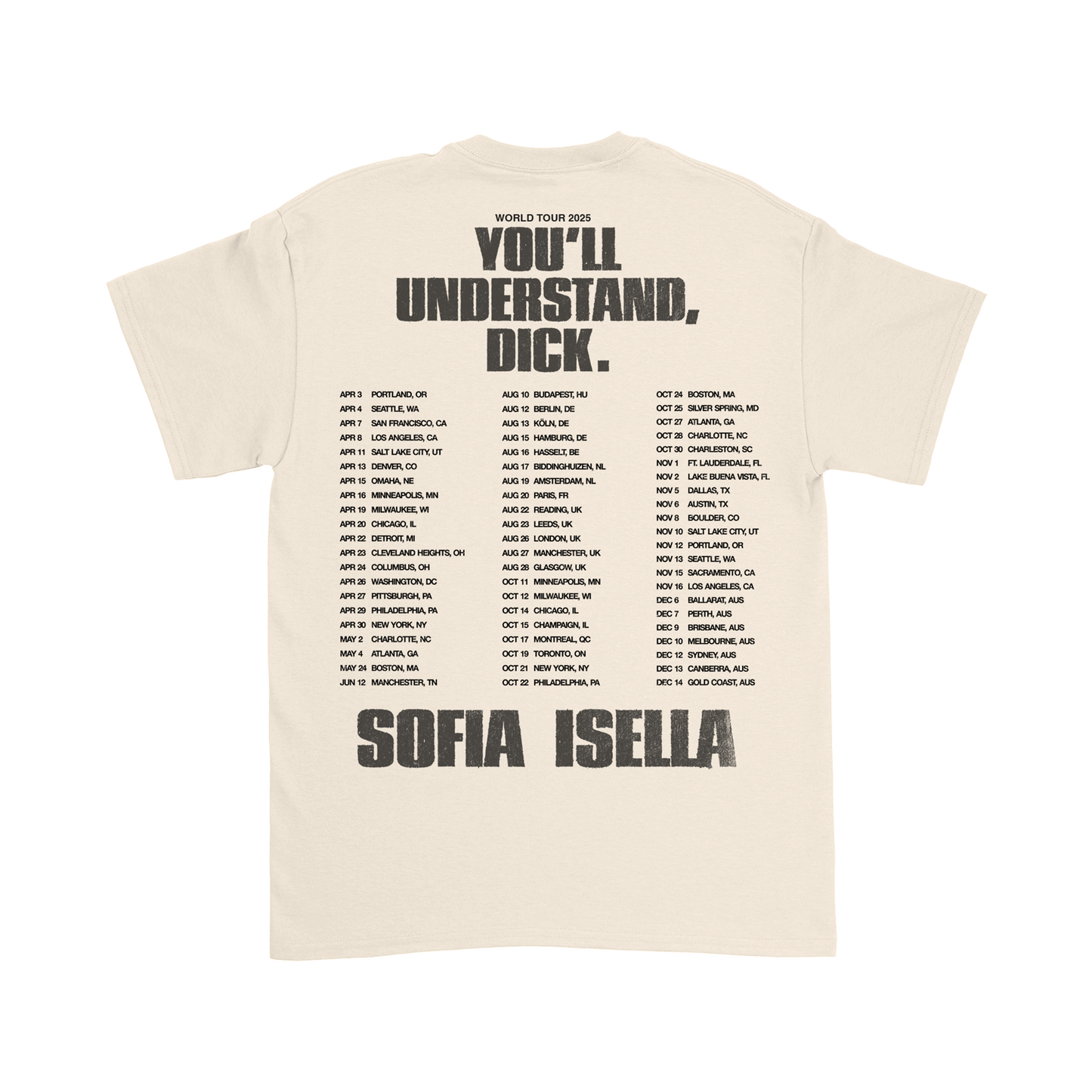 You’ll Understand Fall 2025 Tour T-Shirt - Apparel