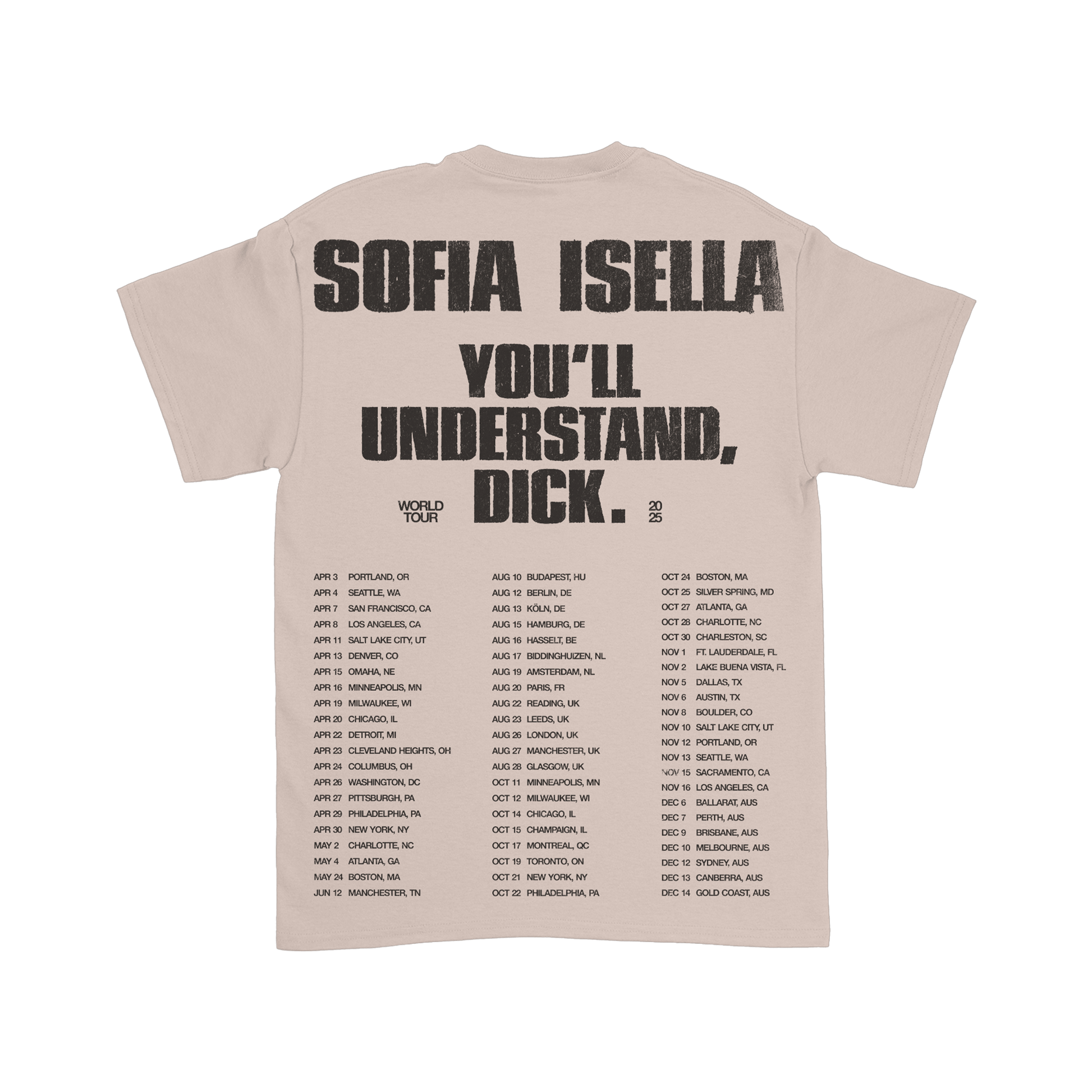 Natural Face World Tour T-Shirt - Apparel